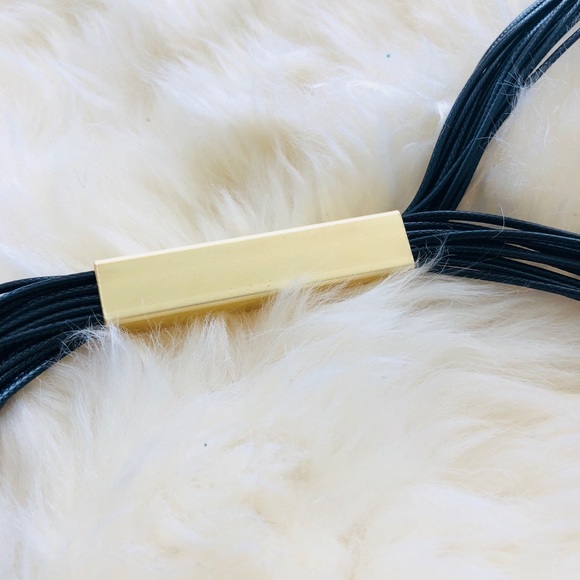 LONG MULTI-STRAND CORD FRINGE NECKLACE - Picture 4 of 5